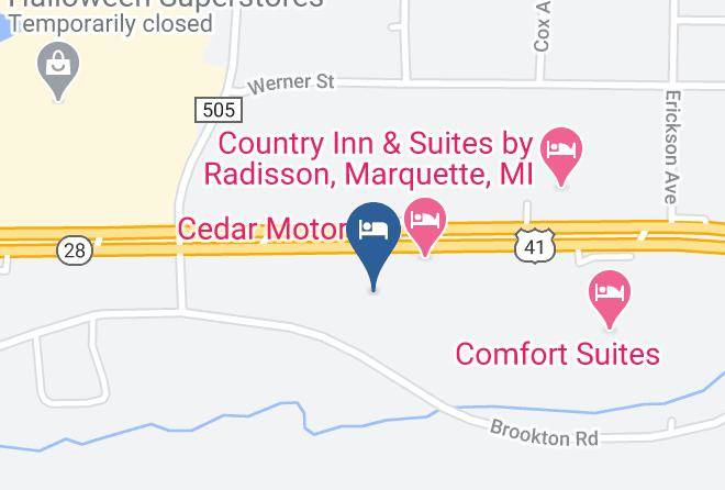 Marquette County - Budget Host Brentwood Motor Inn Maps