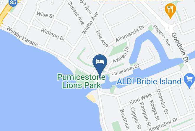Bribie Waterways Motel Map