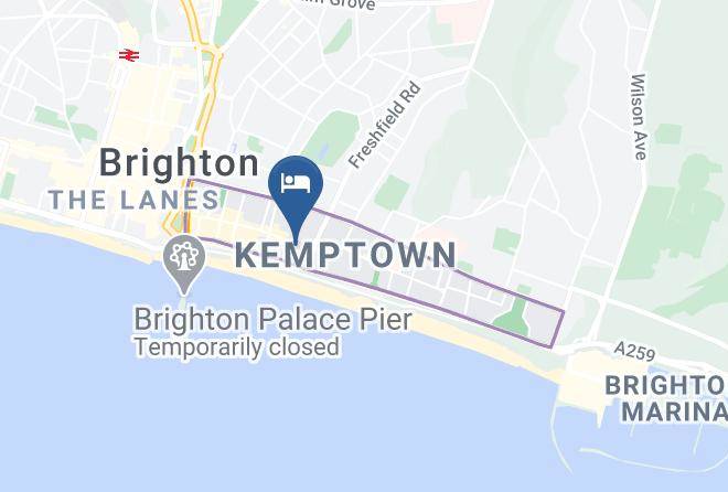 Brighton And Hove - Brighton Surf Hotel Maps
