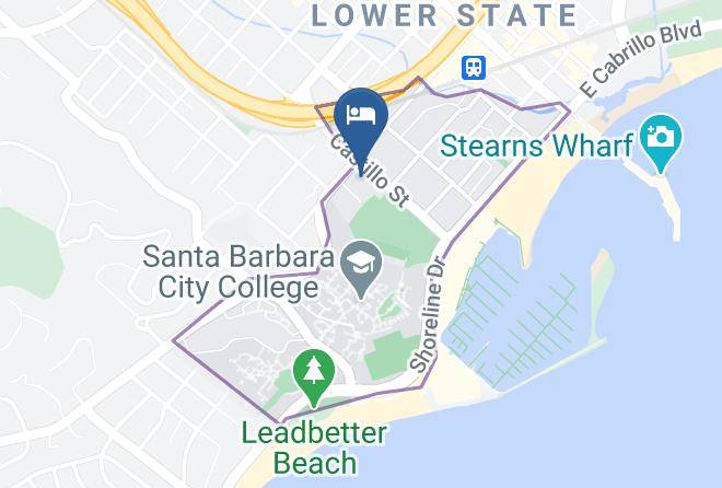 Santa Barbara - Brisas Del Mar Inn At The Beach Maps