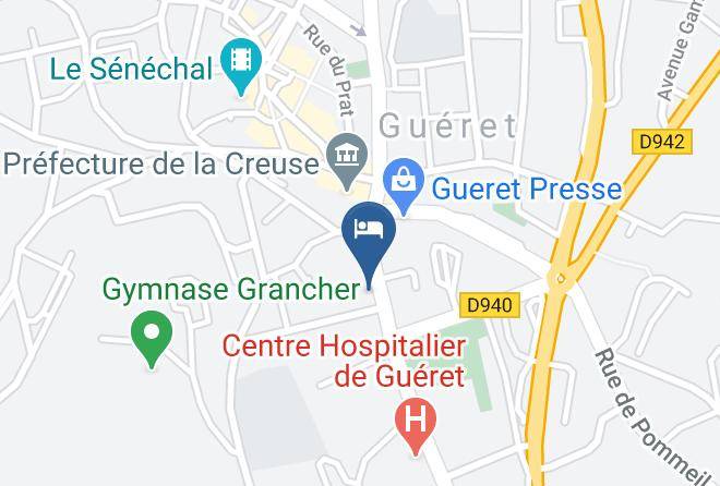 Creuse - Brit Hotel Auclair Gueret Maps