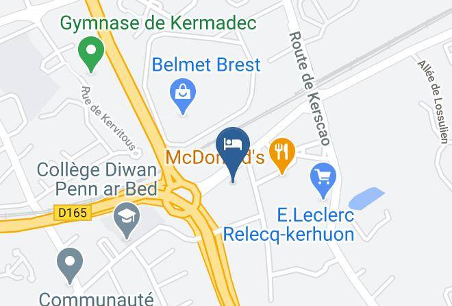 Finistere - Brit Hotel Brest Le Relecq Kerhuon Maps