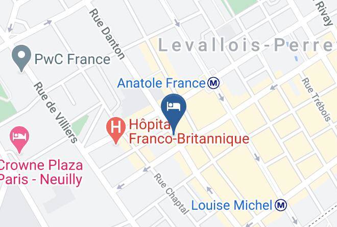 Hauts De Seine - Brit Hotel Confort Abc Champerret Maps