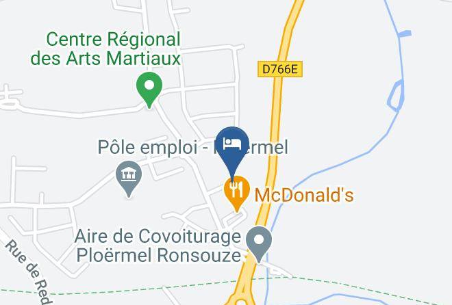Morbihan - Brit Hotel De L'hippodrome Ploermel Maps