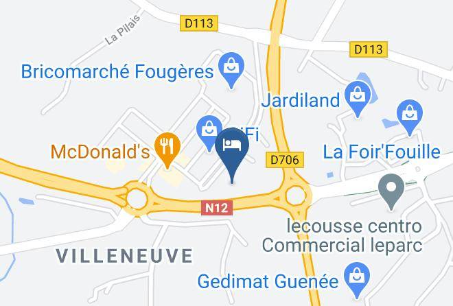 Ille Et Vilaine - Brit Hotel Du Parc Fougeres Maps