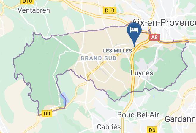 Bouches Du Rhone - Brit Hotel Moulin De La Pioline Aix En Provence Maps
