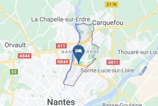 Loire Atlantique - Brit Hotel Nantes Beaujoire L'amandine Maps