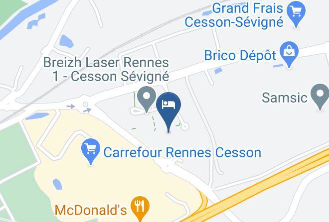 Ille Et Vilaine - Brit Hotel Rennes Cesson Le Floreal Maps
