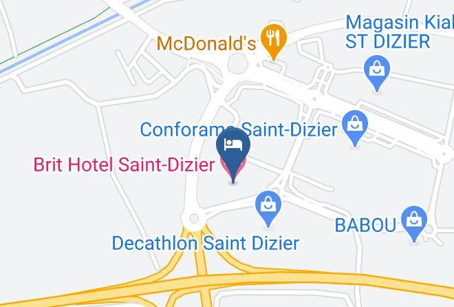 Brit Hotel Saint Dizier Map