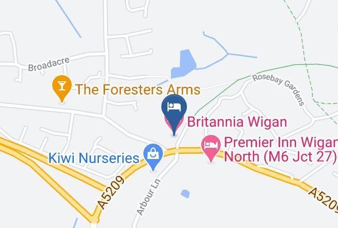 Greater Manchester - Britannia Wigan Hotel Maps