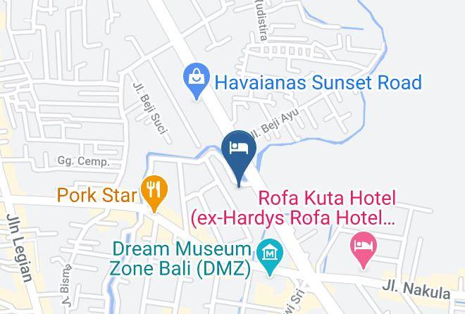 Badung Regency - Brits Hotel Kuta Legian Maps