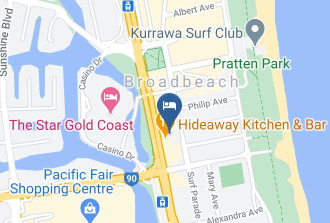 Gold Coast - Broadbeach Savannah Hotel And Resort Maps