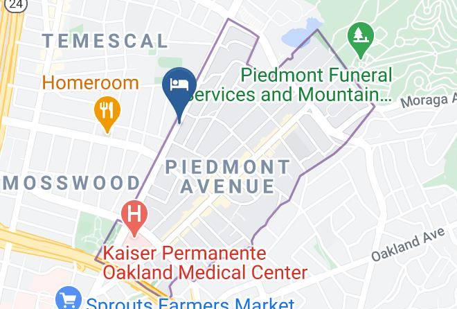 Alameda - Broadway Motel Oakland Maps