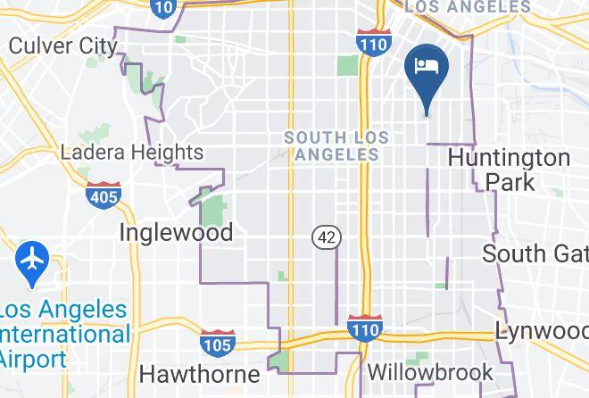 Los Angeles - Bronco Motel South Central Maps