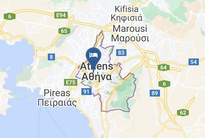 Central Athens - Brown Acropol Maps