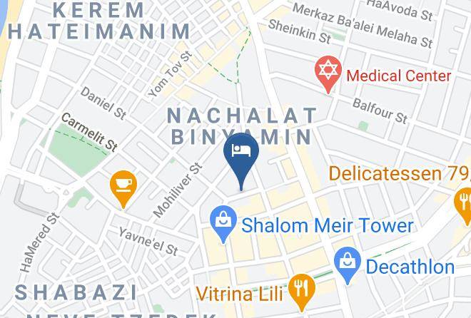 Tel Aviv Yafo - Brown Tlv Urban Hotel Maps