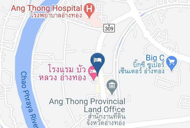 Amphoe Mueang Ang Thong - Bualuang Hotel Maps