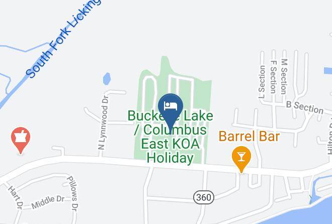 Licking - Buckeye Lake Columbus East Koa Holiday Maps