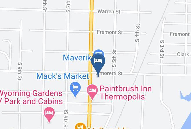 Hot Springs - Budget Host Elk Antler Inn Maps