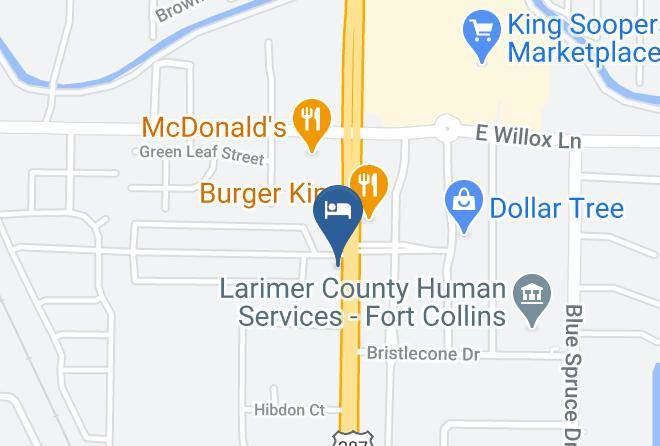 Larimer - Budget Host Inn Ft Collins CO Maps