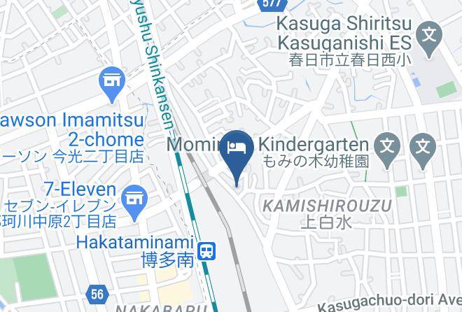 Kasuga City - Budget Hotel Hakata Minami Maps