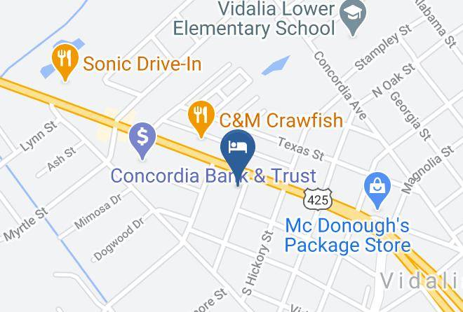 Concordia Par - Budget Inn Hotel Vidalia La Maps