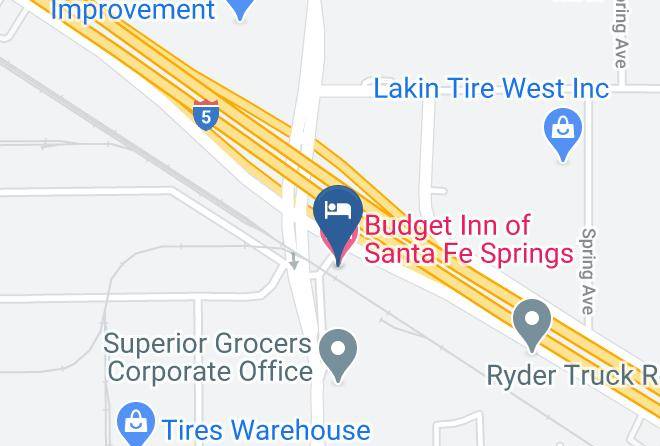 Budget Inn Of Santa Fe Springs Map