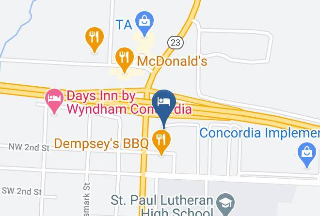 Lafayette - Budget Inn & Suite Concordia Maps