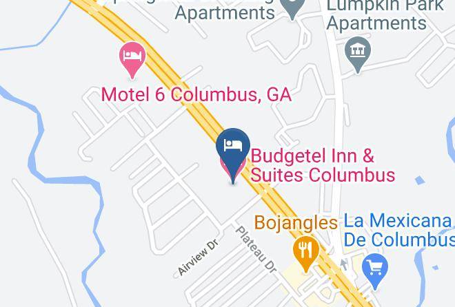 Muscogee - Budgetel Inn & Suites Columbus Maps