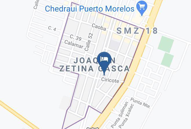 Puerto Morelos - Buenos Dias Bed And Breakfast Puerto Morelos Maps