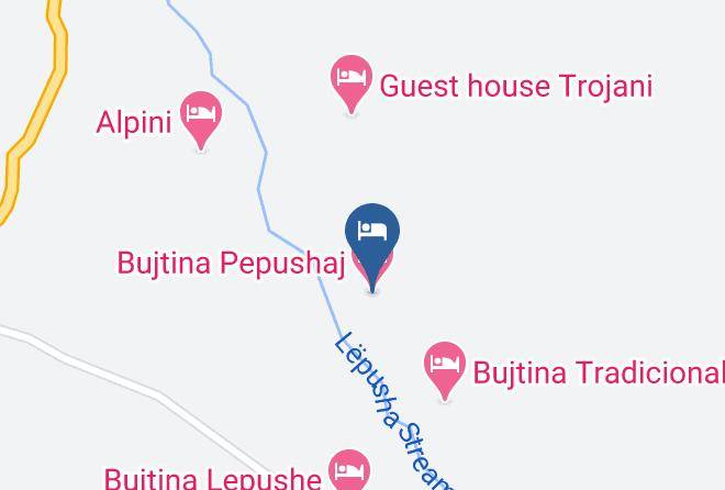 Bujtina Pepushaj Map