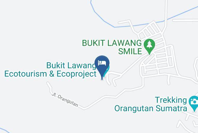 Bukit Lawang Hill Resort Map - North Sumatra - Langkat Regency