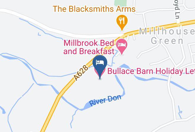Barnsley - Bullace Barn Holiday Let Maps