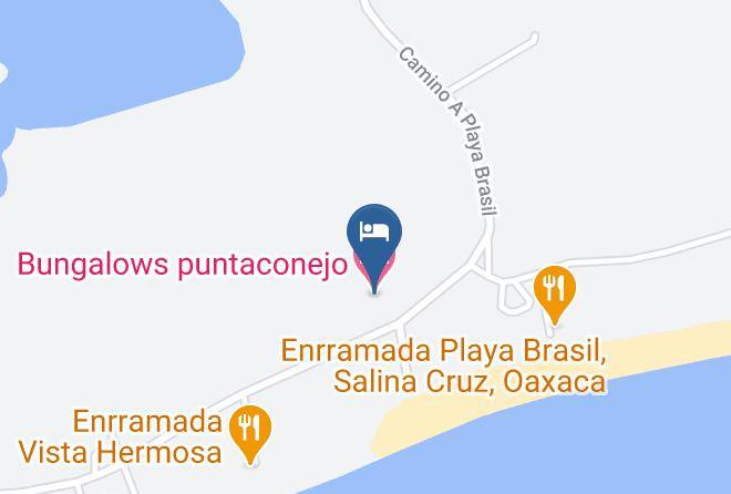 Bungalows Puntaconejo Map - Oaxaca - Salina Cruz