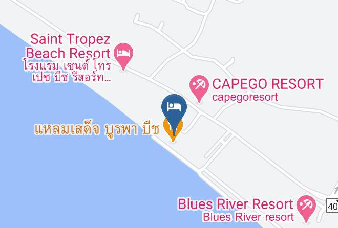 Amphoe Tha Mai - Burapa Beach Maps