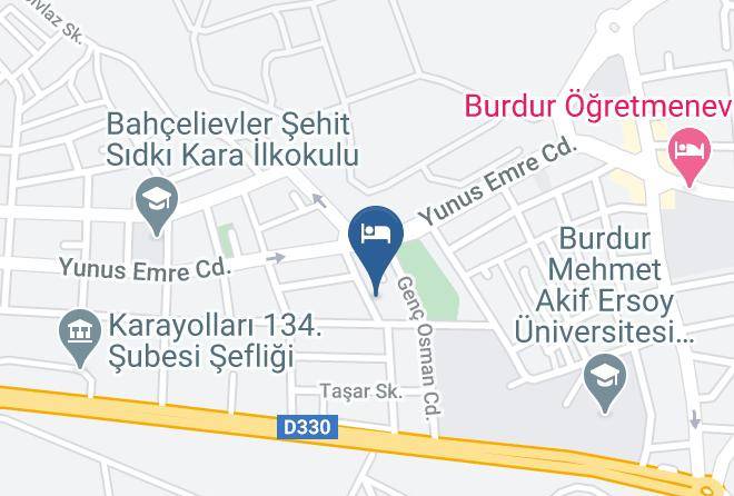 Burdur Bahcelievler - Burdur Gozde Pansiyon Maps