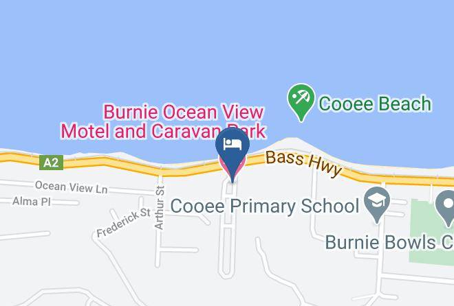 Burnie - Burnie Ocean View Motel And Caravan Park Maps