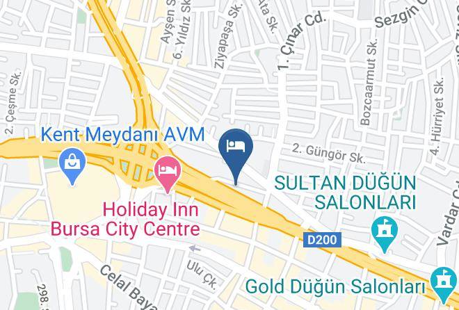 Osmangazi - Grand Turkuaz Hotel Bursa Maps