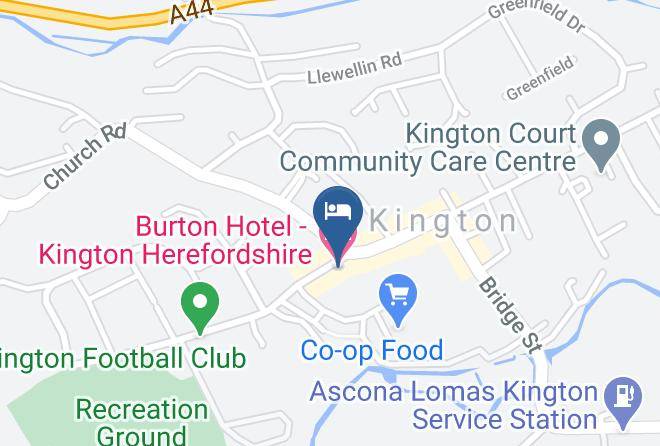 Burton Hotel Kington Herefordshire Map
