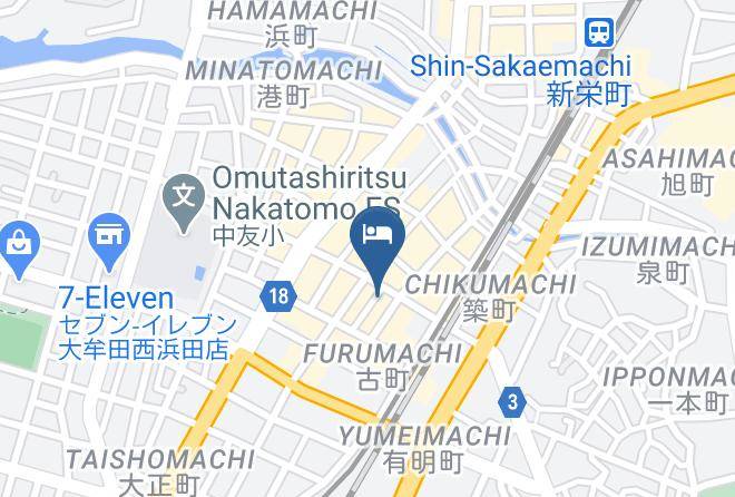 Omuta City - Bushiness Hotel Mayumi Maps