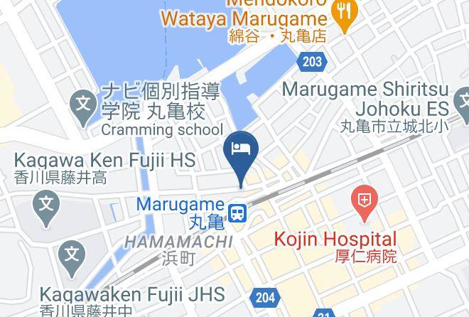 Marugame City - Business Hotel Fukushima Maps