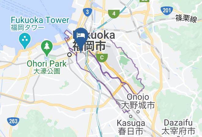 Fukuoka City Hakata Ward - Business Hotel G & P Maps