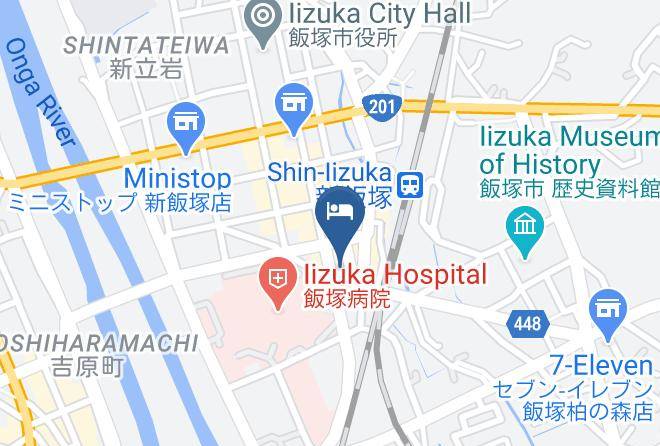 Iizuka City - Business Hotel Hachibankan Maps