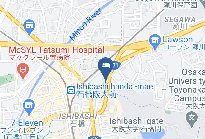 Minoh City - Business Hotel Ishibashi Maps