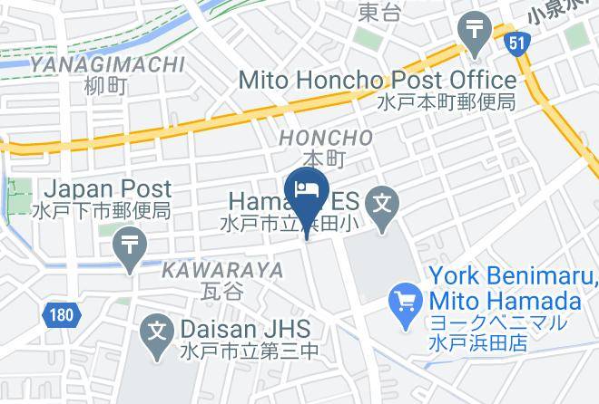 Mito City - Business Hotel Kamoshita Maps