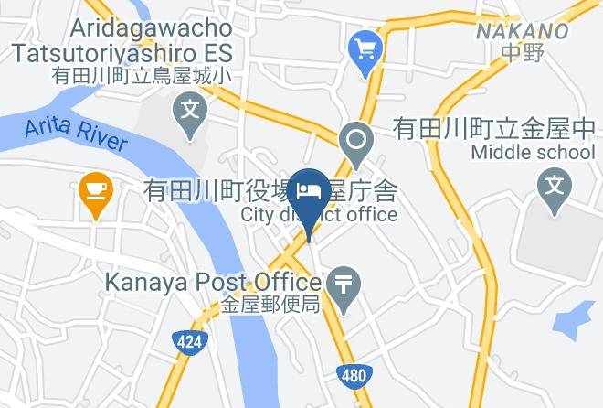 Aridagawa Townarida District - Business Hotel Kanaya Maps
