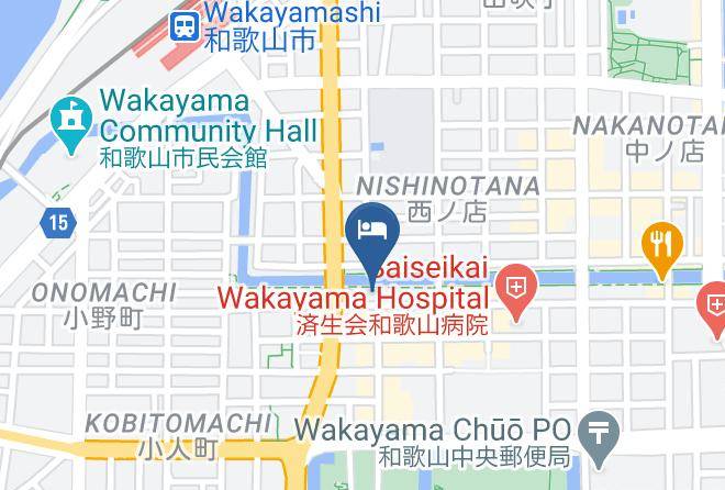 Wakayama City - Business Hotel Kawashima Maps