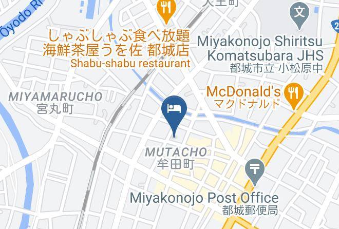 Miyakonojo City - Business Hotel Komaki Maps