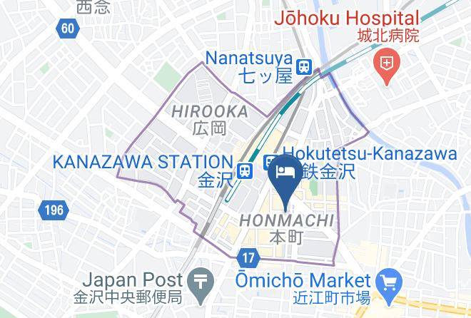 Kanazawa City - Business Hotel Nakada Maps