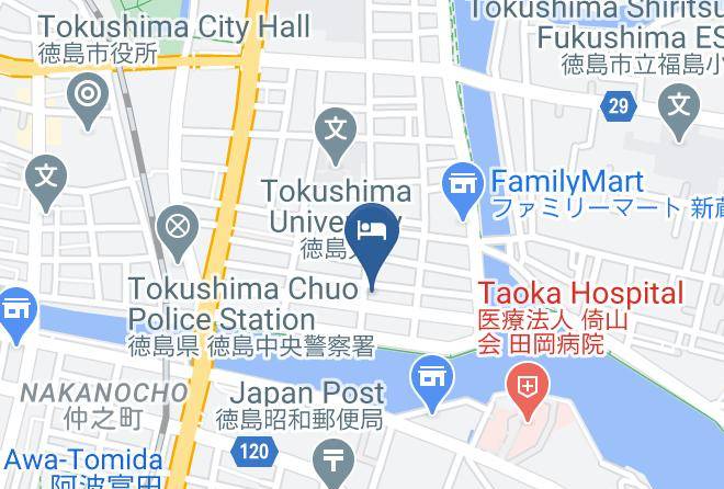 Tokushima City - Business Hotel Nakazu Maps